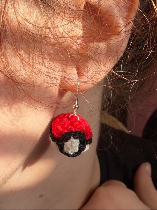 Accessories - Handmade Crochet Poké Ball Earrings